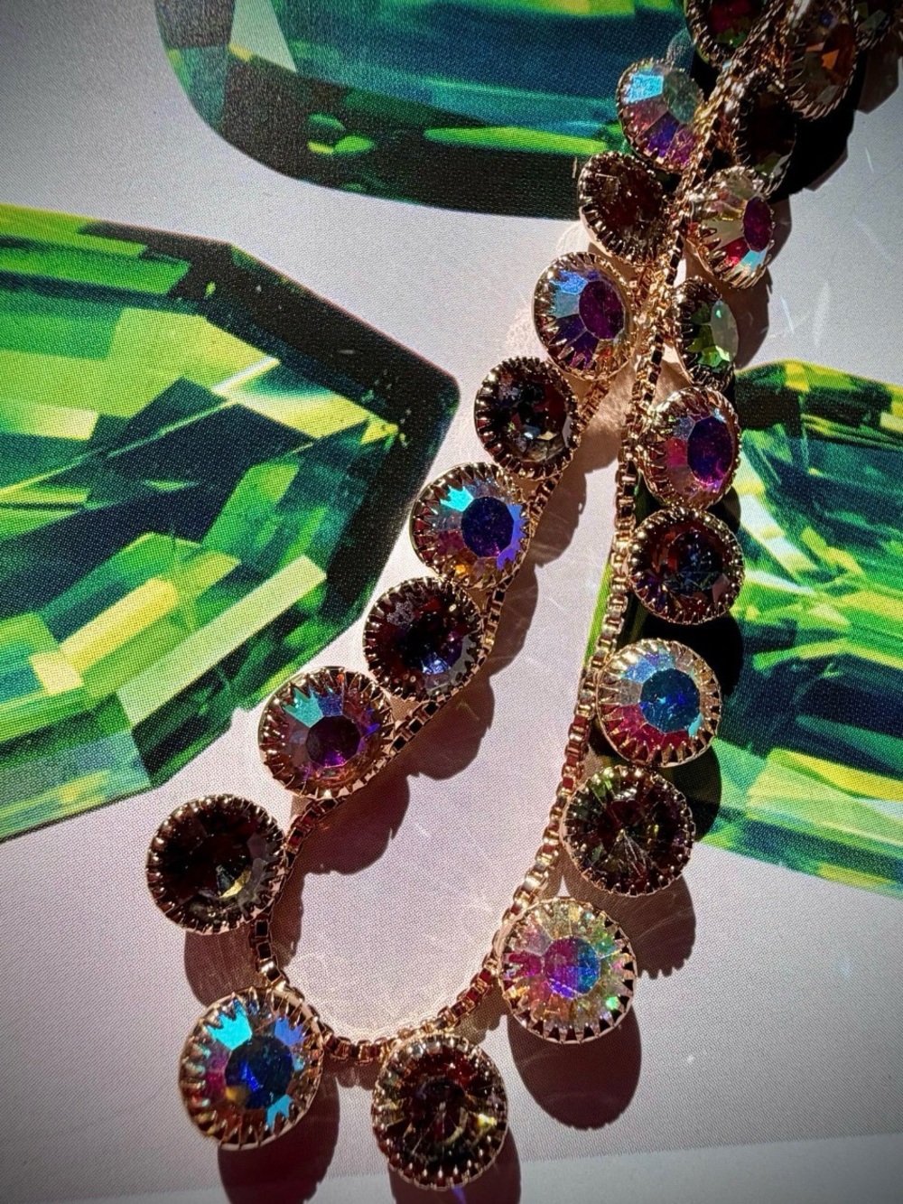 Feed Me Gems The Fairy Baby Heirloom Necklace AB/Volcano Sold Out $58.41